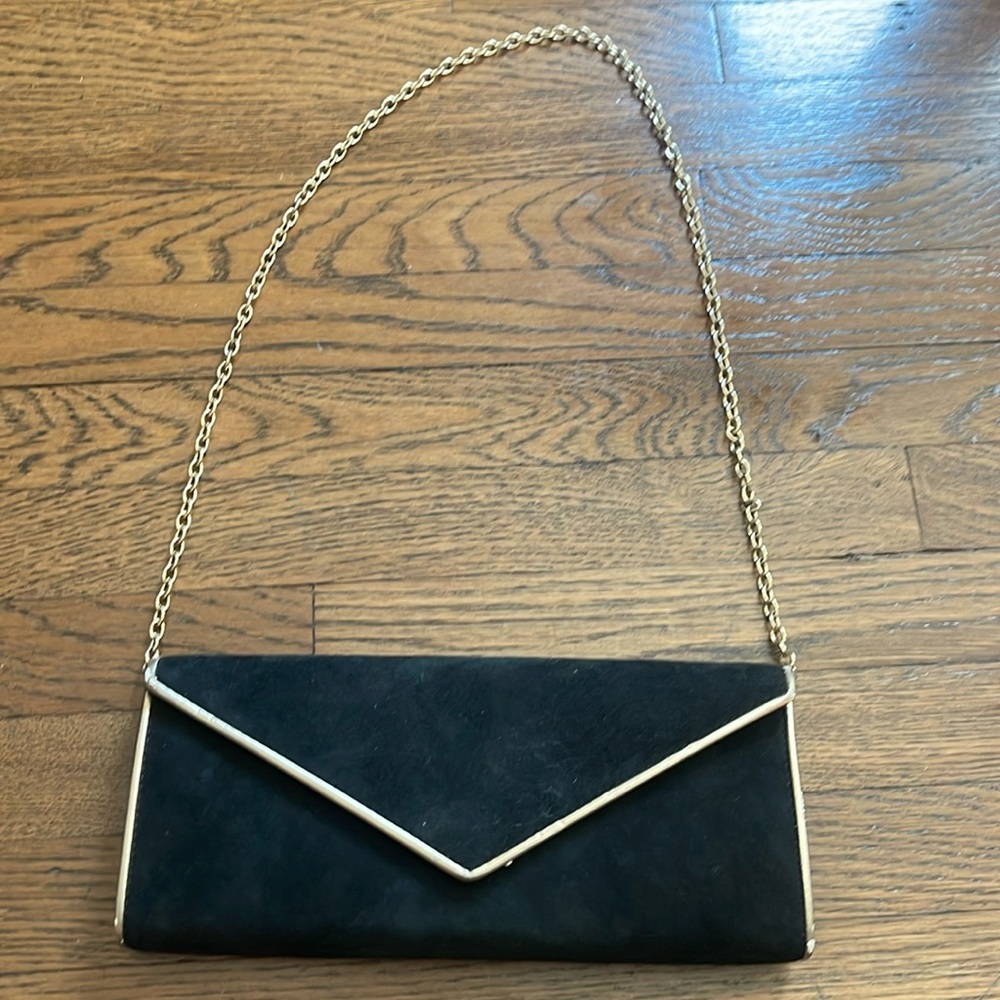 Aldo black suede purse